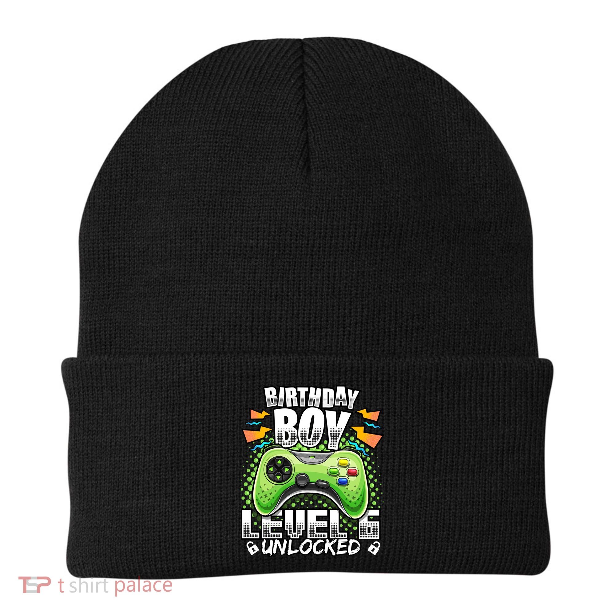 Level 6 Unlocked Video Game 6th Birthday Gamer Gift Boys Gift Beanie