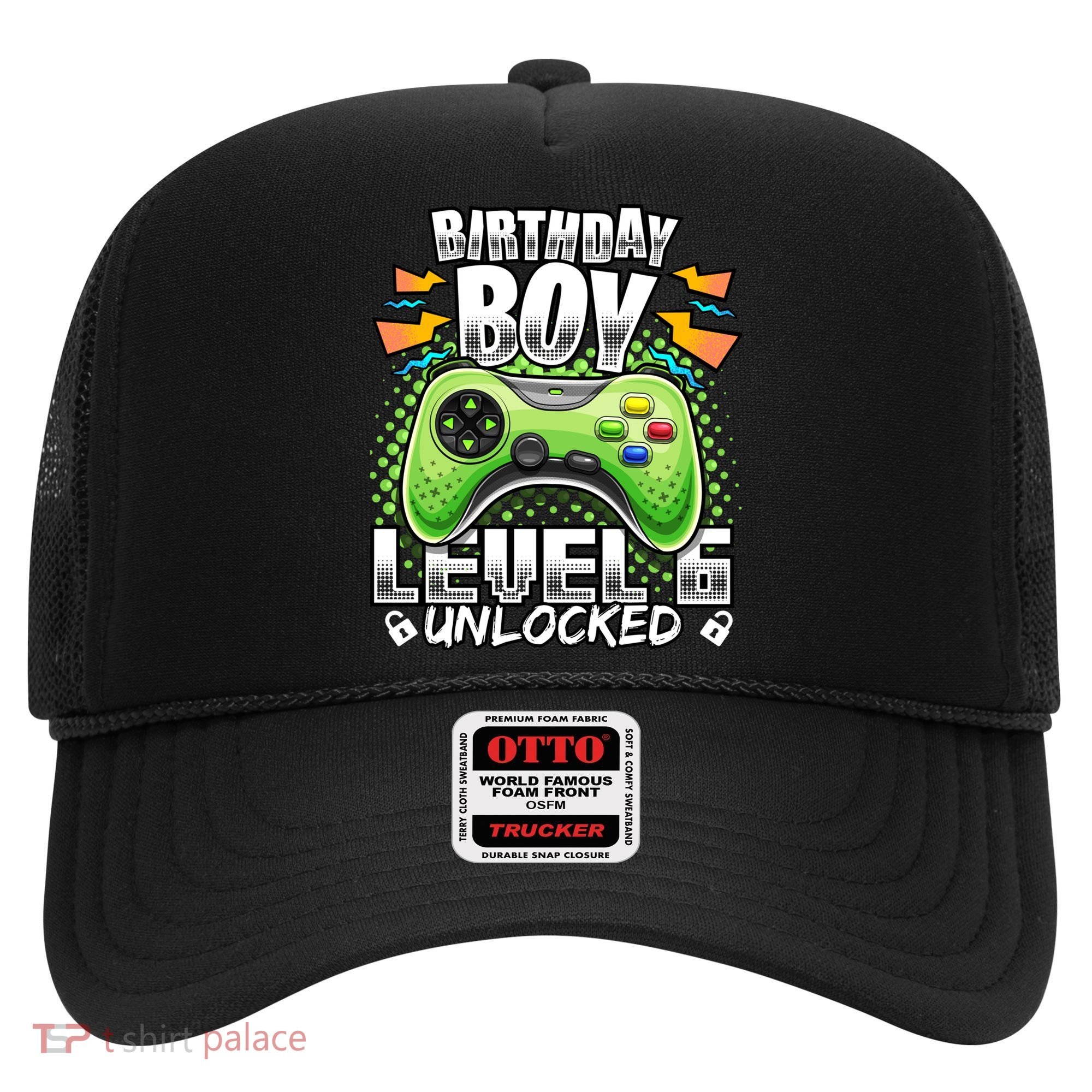 Level 6 Unlocked Video Game 6th Birthday Gamer Gift Boys Gift Hat