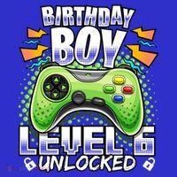Level 6 Unlocked Video Game 6th Birthday Gamer Gift Boys Gift Hoodie thumb 2