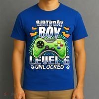 Level 6 Unlocked Video Game 6th Birthday Gamer Gift Boys Gift T-Shirt thumb 3