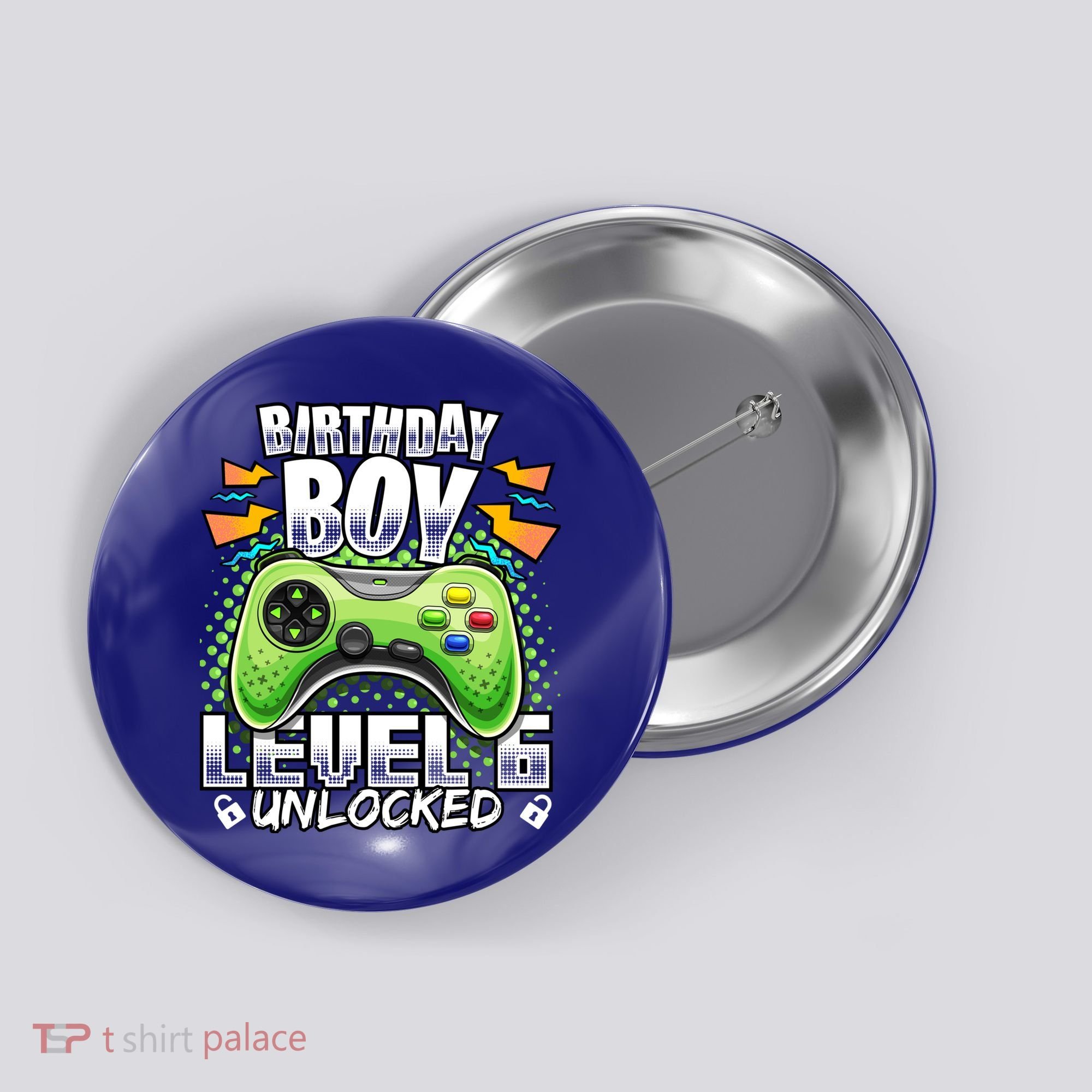 Level 6 Unlocked Video Game 6th Birthday Gamer Gift Boys Gift Button