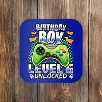 Level 6 Unlocked Video Game 6th Birthday Gamer Gift Boys Gift Coaster thumb 0