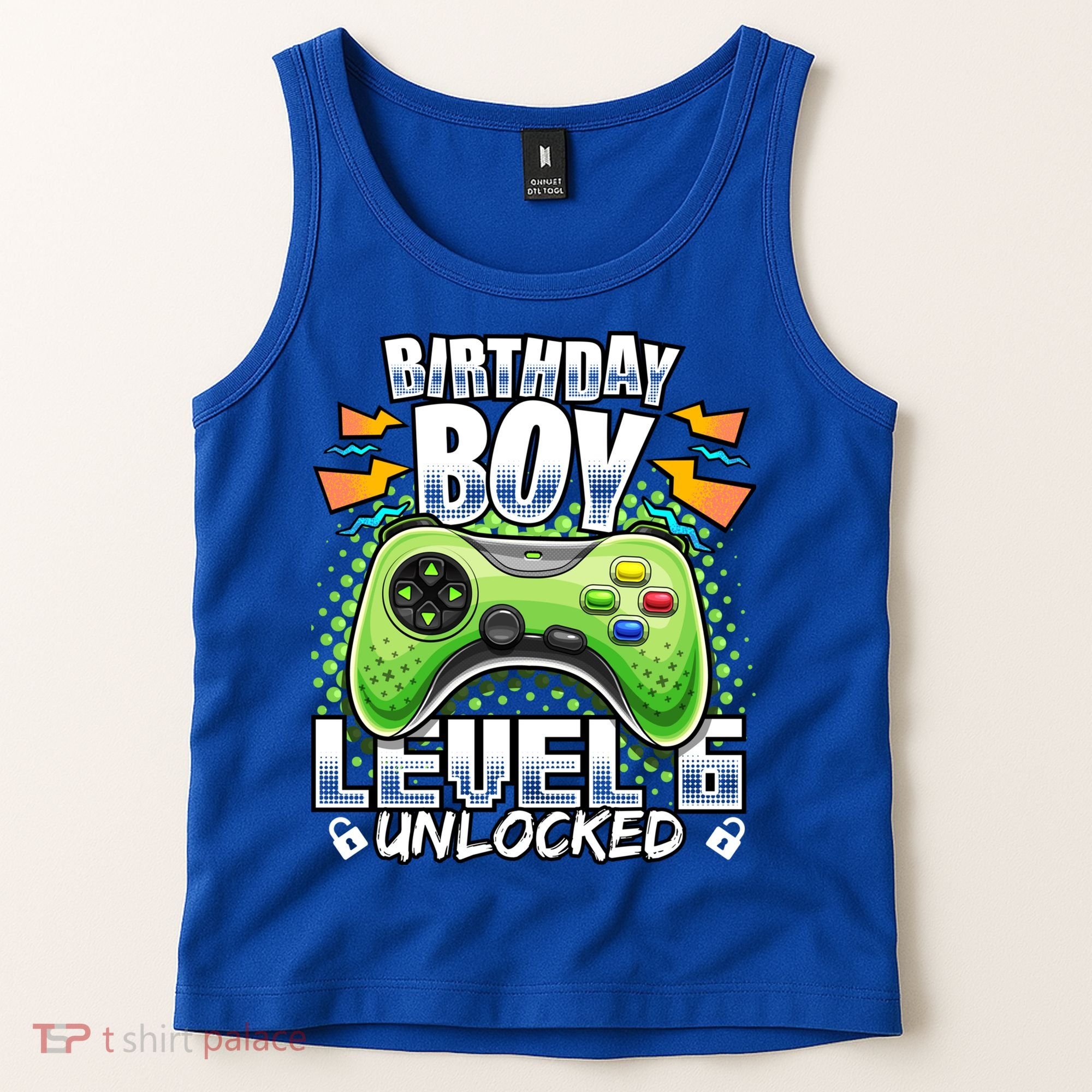 Level 6 Unlocked Video Game 6th Birthday Gamer Gift Boys Gift Tank Top