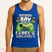 Level 6 Unlocked Video Game 6th Birthday Gamer Gift Boys Gift Tank Top thumb 3