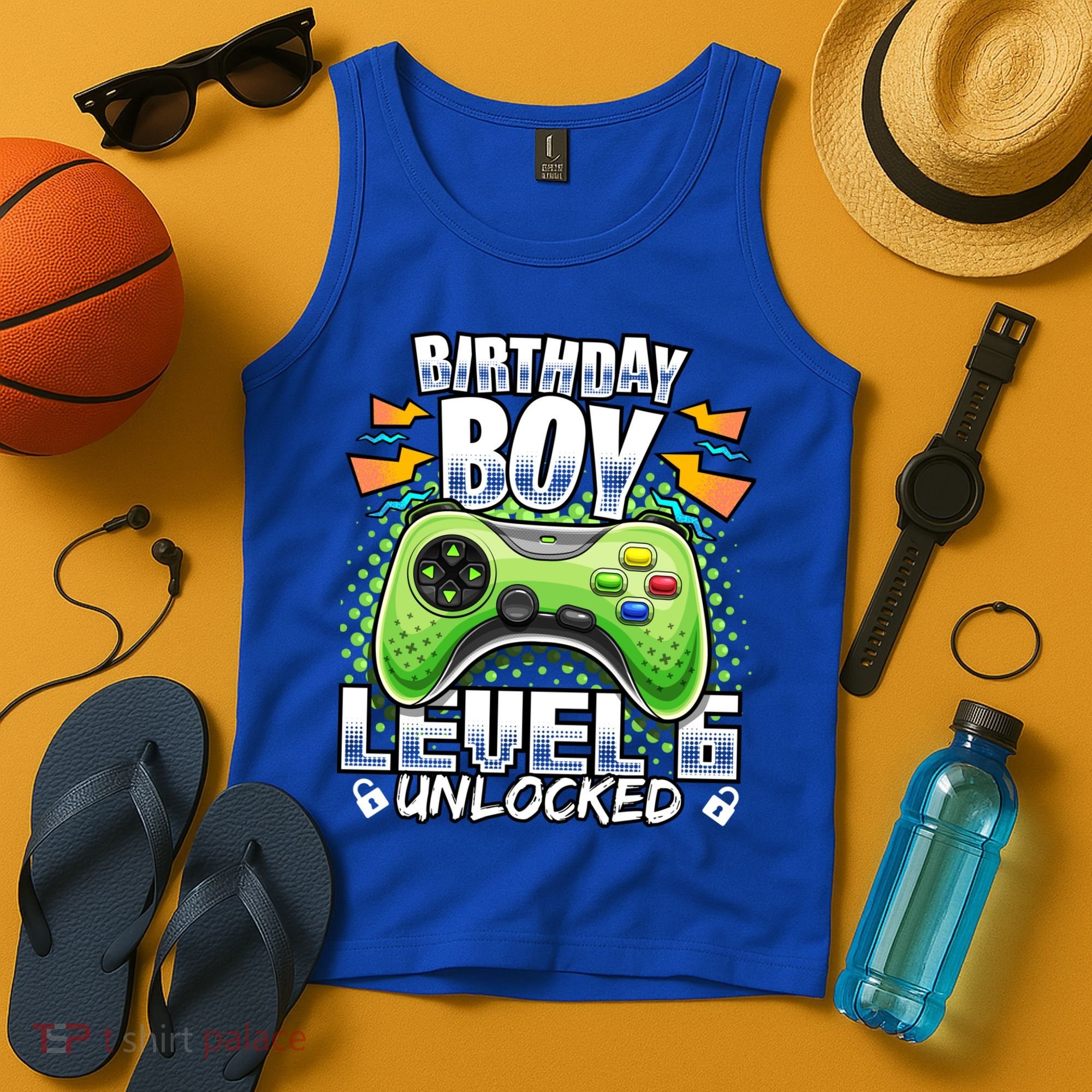 Level 6 Unlocked Video Game 6th Birthday Gamer Gift Boys Gift Tank Top