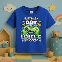 Level 6 Unlocked Video Game 6th Birthday Gamer Gift Boys Gift Toddler T-Shirt thumb 3