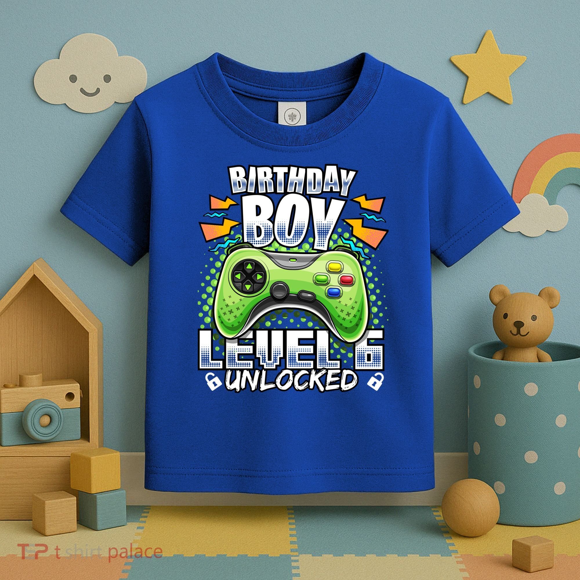 Level 6 Unlocked Video Game 6th Birthday Gamer Gift Boys Gift Toddler T-Shirt