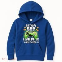 Level 6 Unlocked Video Game 6th Birthday Gamer Gift Boys Gift Kids Hoodie thumb 0