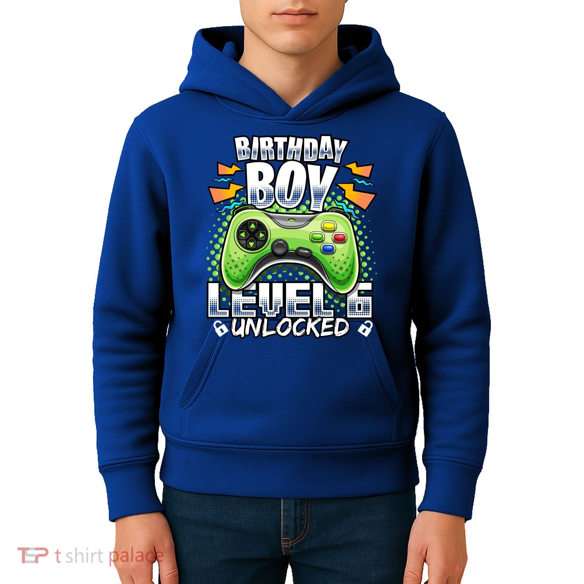 Level 6 Unlocked Video Game 6th Birthday Gamer Gift Boys Gift Kids Hoodie