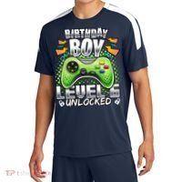 Level 6 Unlocked Video Game 6th Birthday Gamer Gift Boys Gift Sport-Tek Competitor United Soccer Jersey thumb 0