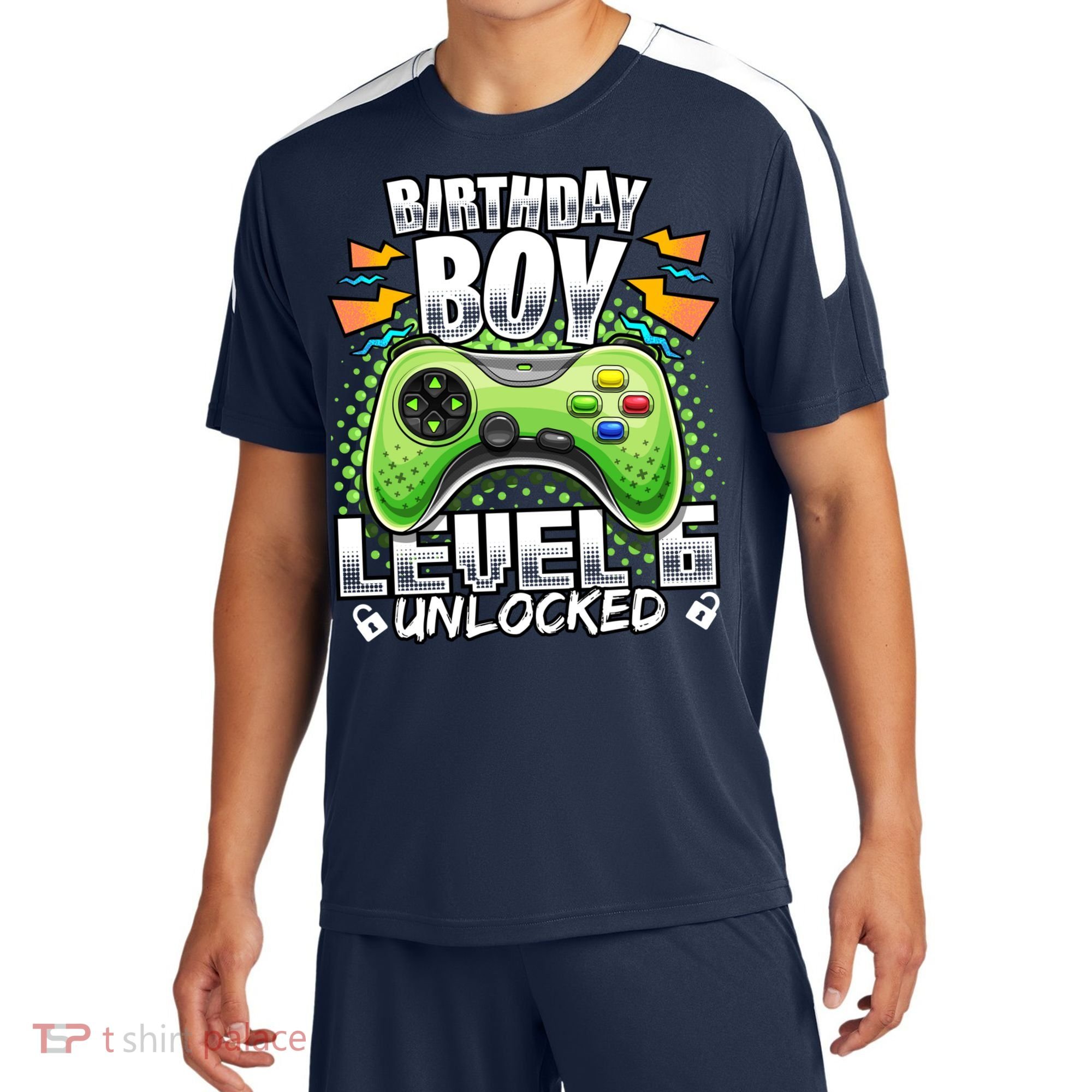 Level 6 Unlocked Video Game 6th Birthday Gamer Gift Boys Gift Sport-Tek Competitor United Soccer Jersey