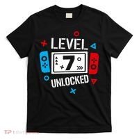 Level 7 Unlocked Birthday, 7th Birthday Boy Gamer, 7 Years Old Gamer T-Shirt thumb 0