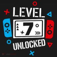 Level 7 Unlocked Birthday, 7th Birthday Boy Gamer, 7 Years Old Gamer T-Shirt thumb 7