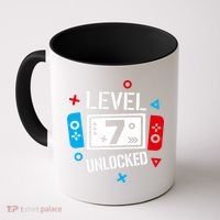 Level 7 Unlocked Birthday, 7th Birthday Boy Gamer, 7 Years Old Gamer Coffee Mug thumb 0