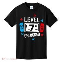 Level 7 Unlocked Birthday, 7th Birthday Boy Gamer, 7 Years Old Gamer Kids T-Shirt thumb 0