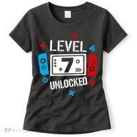 Level 7 Unlocked Birthday, 7th Birthday Boy Gamer, 7 Years Old Gamer Women's T-Shirt thumb 0
