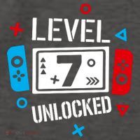 Level 7 Unlocked Birthday, 7th Birthday Boy Gamer, 7 Years Old Gamer Women's T-Shirt thumb 6