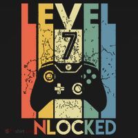 Level 7 Unlocked Funny Video Gamer 7th Birthday Gift Backpack thumb 2