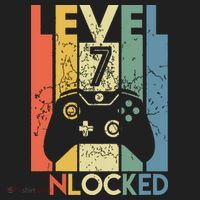 Level 7 Unlocked Funny Video Gamer 7th Birthday Gift Beanie thumb 2