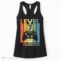 Level 7 Unlocked Funny Video Gamer 7th Birthday Gift Women's Tank Top thumb 0
