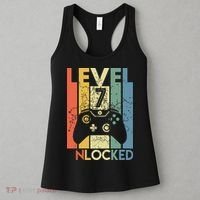 Level 7 Unlocked Funny Video Gamer 7th Birthday Gift Women's Tank Top thumb 3