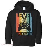 Level 7 Unlocked Funny Video Gamer 7th Birthday Gift Toddler Hoodie thumb 0