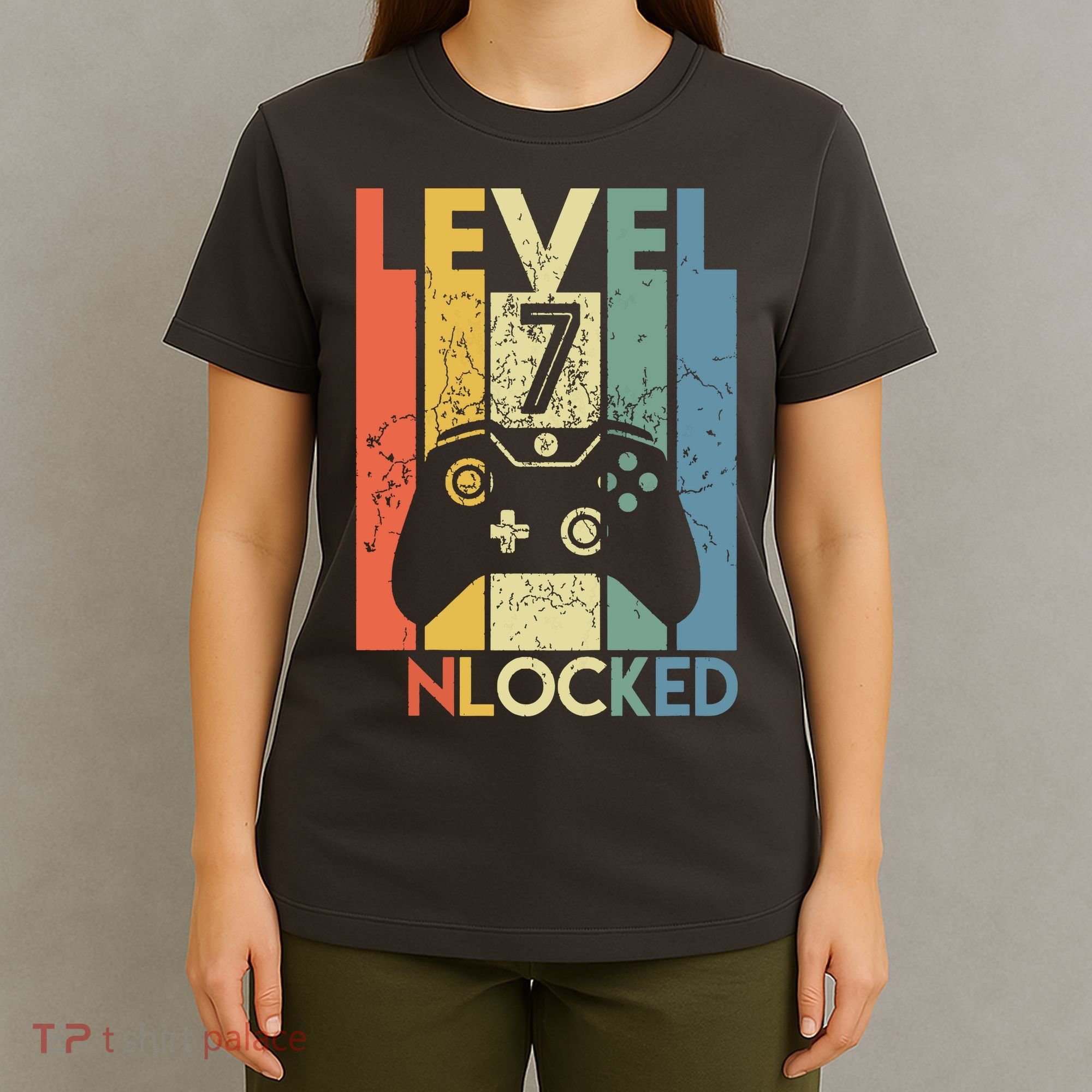 Level 7 Unlocked Funny Video Gamer 7th Birthday Gift T-Shirt