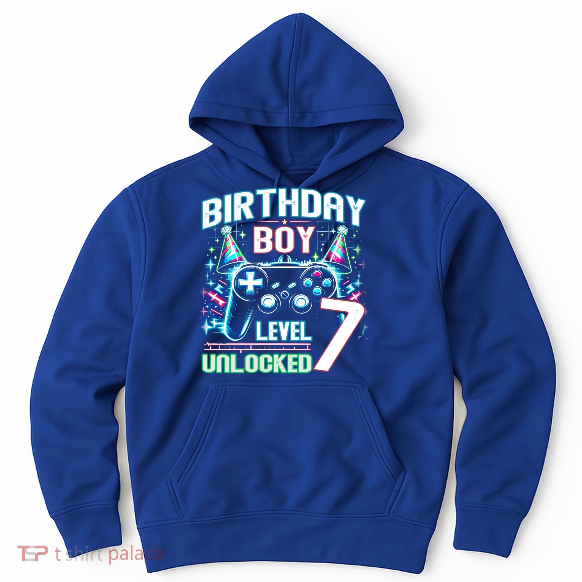 Level 7 Unlocked Birthday Gamer Video Game Party Gift Hoodie