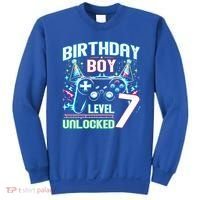 Level 7 Unlocked Birthday Gamer Video Game Party Gift Sweatshirt thumb 0
