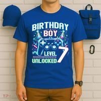 Level 7 Unlocked Birthday Gamer Video Game Party Gift T-Shirt thumb 6