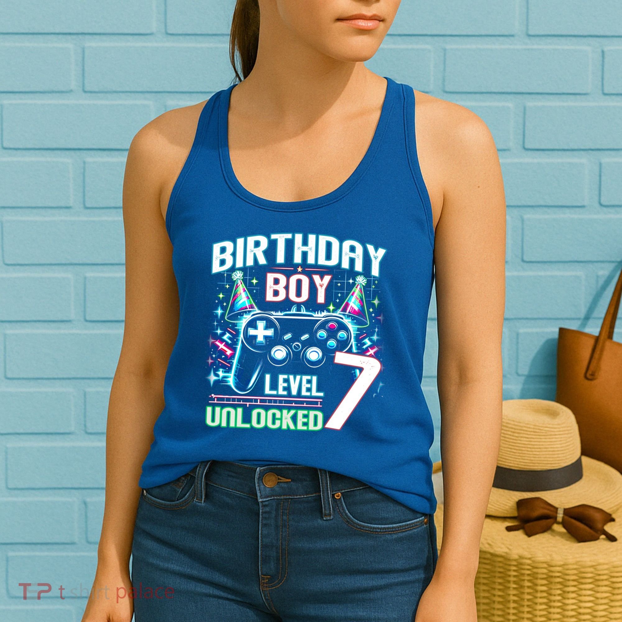 Level 7 Unlocked Birthday Gamer Video Game Party Gift Women's Tank Top