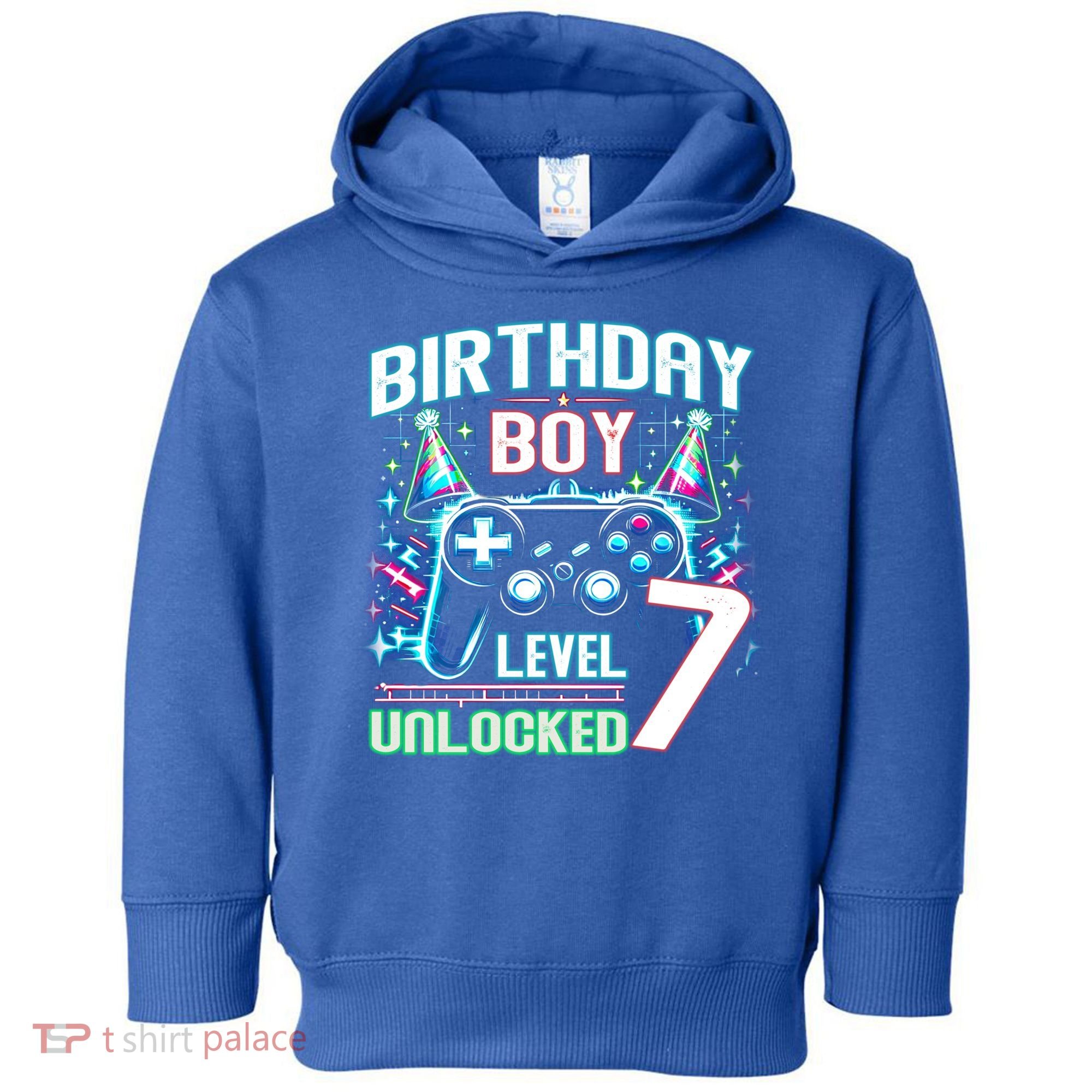 Level 7 Unlocked Birthday Gamer Video Game Party Gift Toddler Hoodie