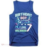 Level 7 Unlocked Birthday Gamer Video Game Party Gift Tank Top thumb 0