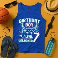 Level 7 Unlocked Birthday Gamer Video Game Party Gift Tank Top thumb 4