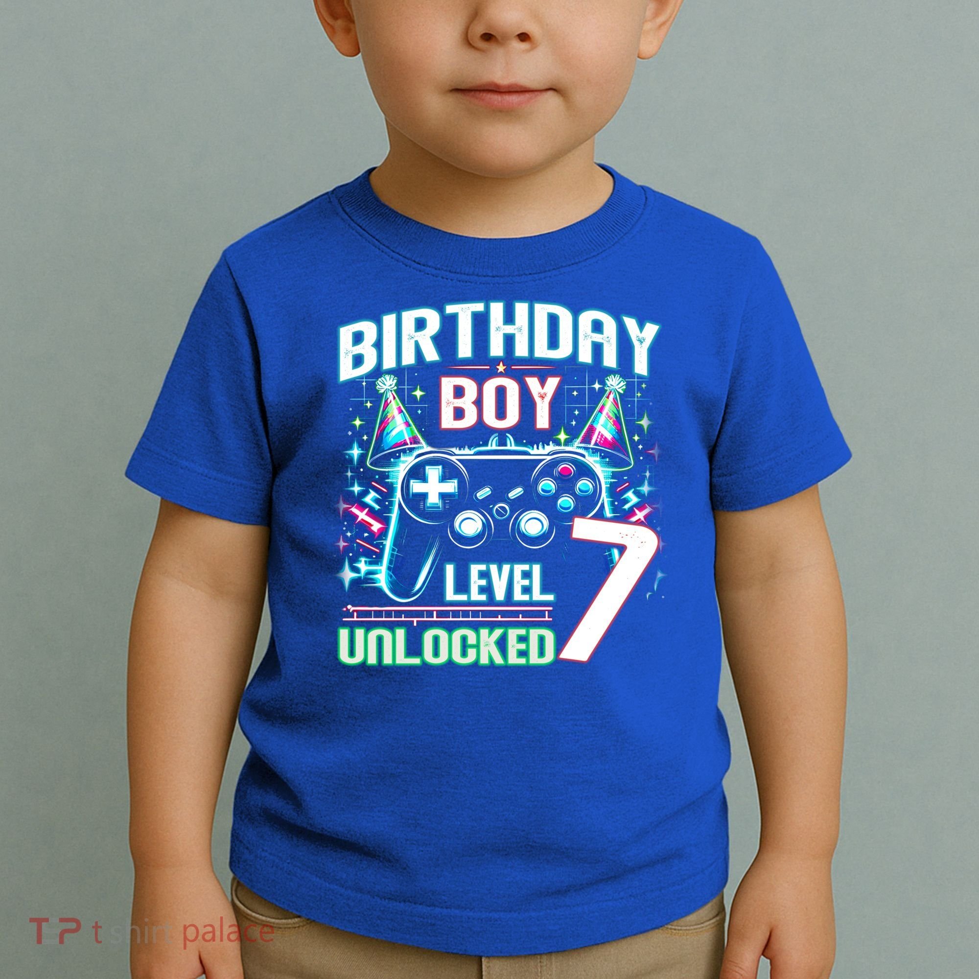 Level 7 Unlocked Birthday Gamer Video Game Party Gift Toddler T-Shirt