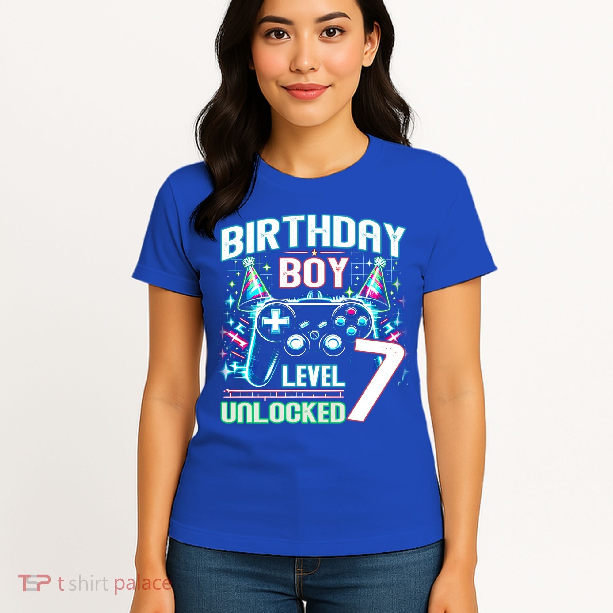 Level 7 Unlocked Birthday Gamer Video Game Party Gift Women's T-Shirt