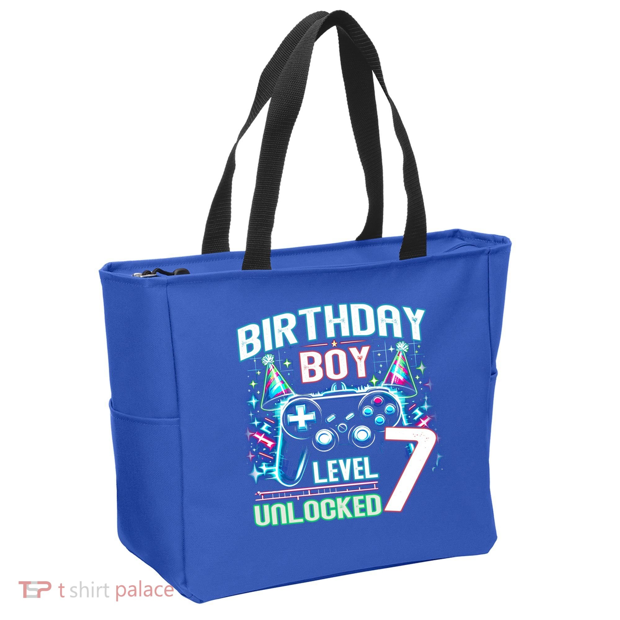 Level 7 Unlocked Birthday Gamer Video Game Party Gift Tote Bag