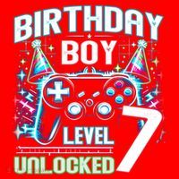 Level 7 Unlocked Birthday Gamer Video Game Party Gift Santa Hat thumb 1