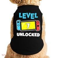 Level 7 unlocked Gamer 7th Birthday Gift Video Game lovers Doggie Tank thumb 0