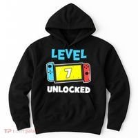 Level 7 unlocked Gamer 7th Birthday Gift Video Game lovers Hoodie thumb 0