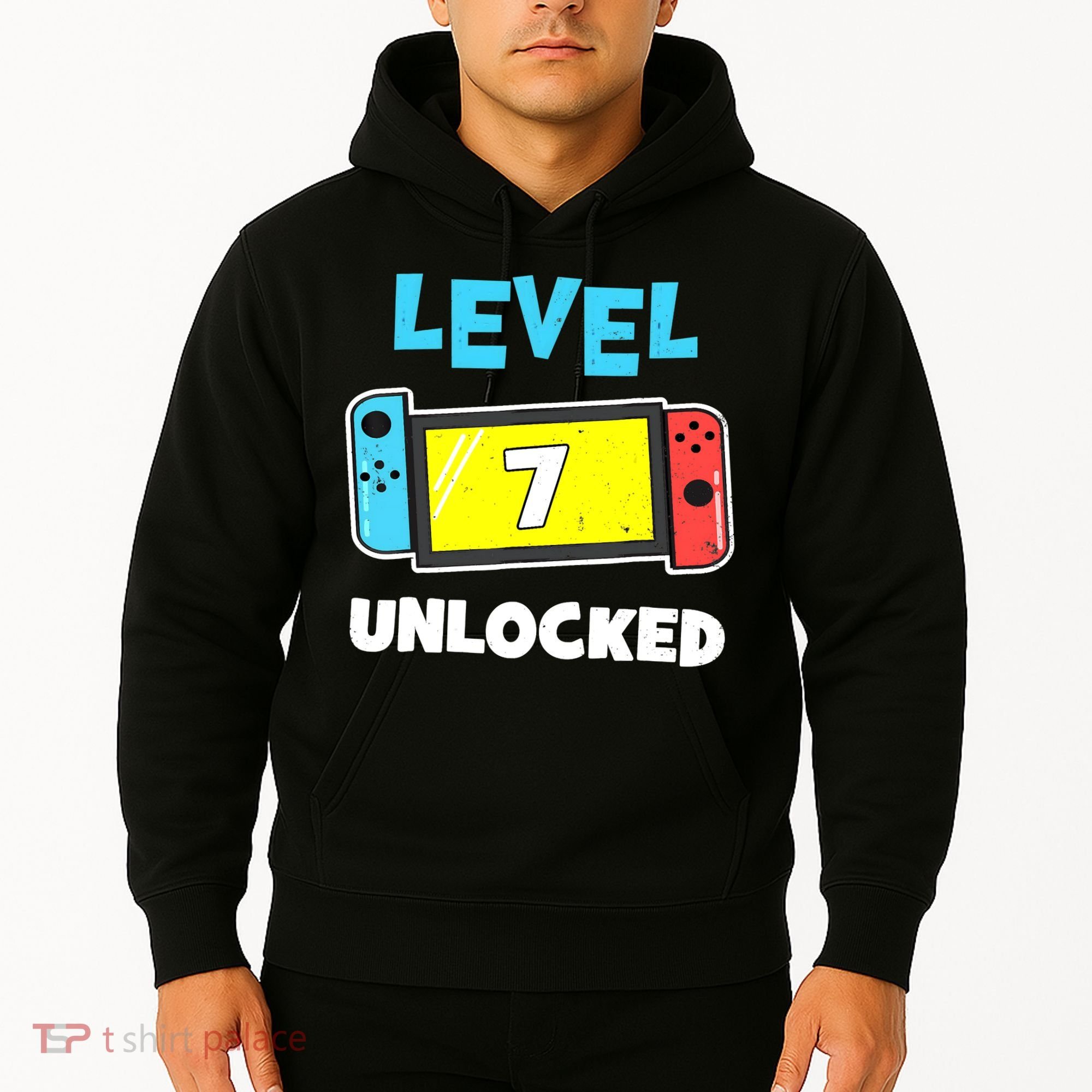 Level 7 unlocked Gamer 7th Birthday Gift Video Game lovers Hoodie
