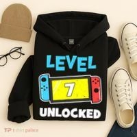 Level 7 unlocked Gamer 7th Birthday Gift Video Game lovers Hoodie thumb 4