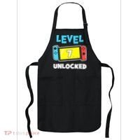 Level 7 unlocked Gamer 7th Birthday Gift Video Game lovers Apron thumb 0