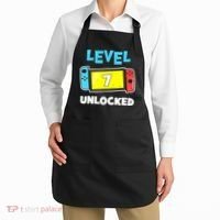 Level 7 unlocked Gamer 7th Birthday Gift Video Game lovers Apron thumb 2