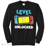 Level 7 unlocked Gamer 7th Birthday Gift Video Game lovers Sweatshirt thumb 0
