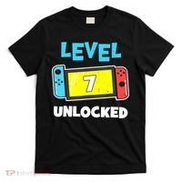 Level 7 unlocked Gamer 7th Birthday Gift Video Game lovers T-Shirt thumb 0