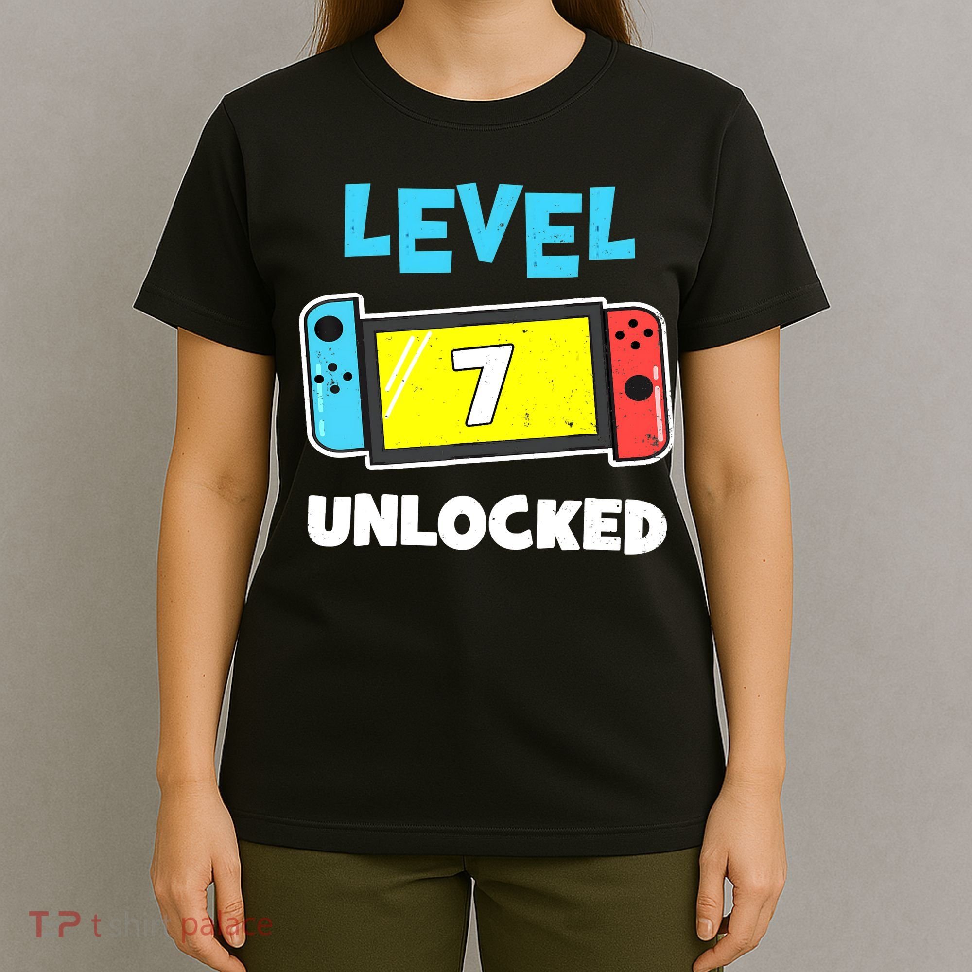Level 7 unlocked Gamer 7th Birthday Gift Video Game lovers T-Shirt