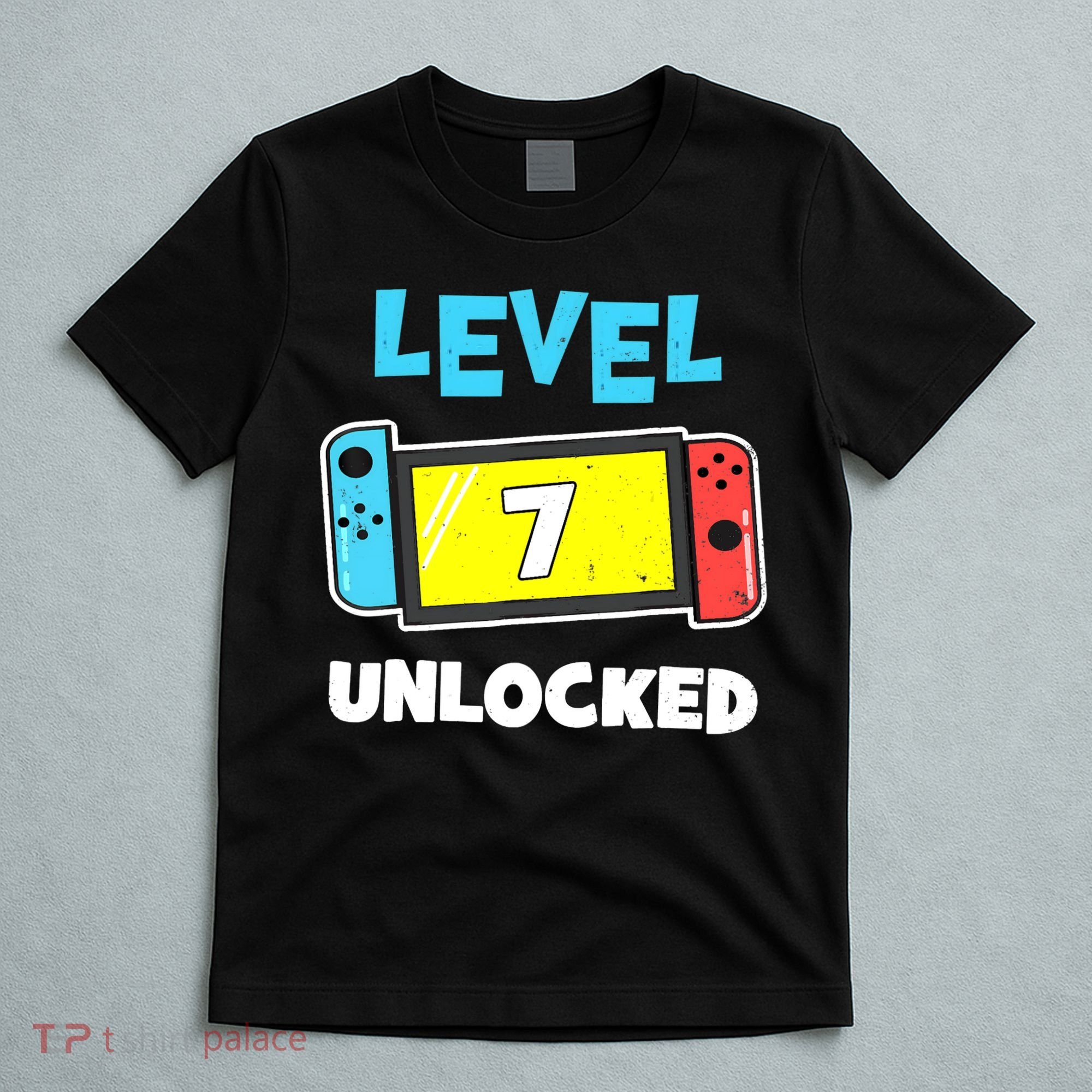 Level 7 unlocked Gamer 7th Birthday Gift Video Game lovers T-Shirt