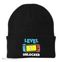 Level 7 unlocked Gamer 7th Birthday Gift Video Game lovers Beanie thumb 0