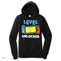 Level 7 unlocked Gamer 7th Birthday Gift Video Game lovers Women's Hoodie thumb 0